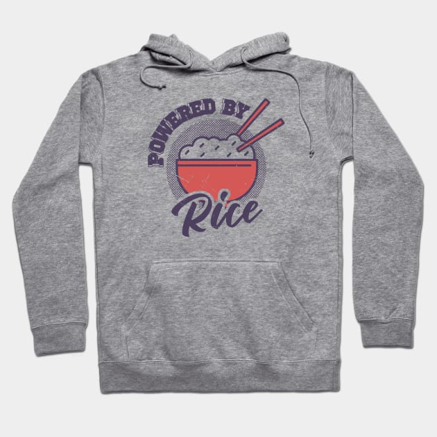 Powered By Rice Asian Food Lover, Japanese Cuisine Hoodie by Issho Ni